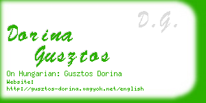 dorina gusztos business card